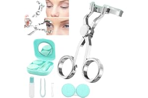 OMLALAYI Ouvre-yeux pour Lentilles de Contact+Étui pour Lentilles de Contact,Aide au Port de Lentilles de Contact,outil lentilles de contact,boite lentilles de contact,avec Mirroir,Bâton,Pincette