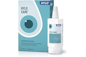 ‎HYLO EYE CARE HYLO CARE Eye Drops for Dry Eyes with Hyaluronic Acid and Dexpanthenol, Double Pack 2 x 10 ml