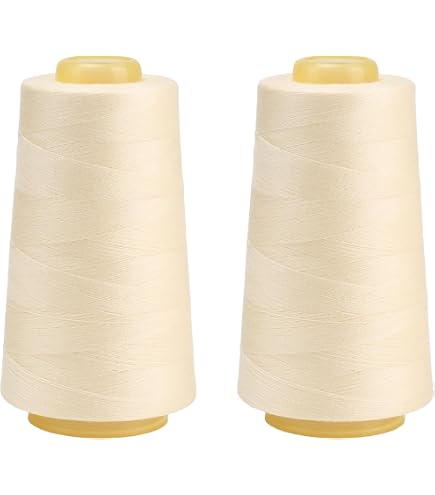 4 Spulen Overlock-Nähgarn, Gelb, Je 2743 M, NE 40/2, 100% Polyester – Ideal Für Nähmaschine Und Overlock