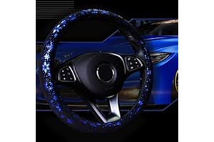 ISTN Couverture de Volant de Voiture Brillant Flocon de Neige 4 Couleurs Anti-Slip Mignon pour Les Femmes de 15 Pouces Bleu
