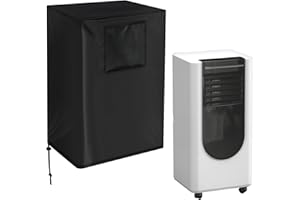 Ayixiwarz Housse de protection universelle pour climatiseur portable, imperméable, anti-poussière - 48 x 41 x 76 cm - Noir