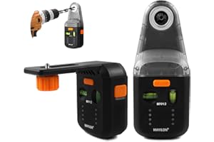 MAYILON M9912 Colector de Polvo de Taladro Eléctrico con Nivel Láser, Boquilla de Polvo de Taladro, Taladro de Vacío de Succión de Pared para Taladrar Sin Polvo (Compatible con Taladros de Hasta 13mm)