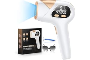 GLATTOL Epilatore Luce Pulsata - IPL Epilatore Laser Peli Donna Indolore con 9 Livelli Energia e 3 Funzioni-HR/SC/RA Depilatore Luce Pulsata per Donne e Uomini, Viso, Corpo, Bikini, Ascelle