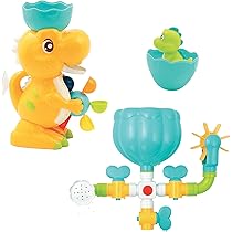 Dinosaurus Paraplu Badspeeltje - Water Sprinkler Met Douchekop Draaiend Effect Regen Speelgoed Voor Baby S En Peuters