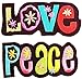 Produktbild Aufnäher Love + Peace Aufnäher Patches Aufnäher Aufbügler 2 er Set jeweils 10.5 x 5 cm