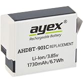 Ayex AHDBT-901C Batarya, GoPro Hero 9, 10, 11, 12 İle Uyumlu