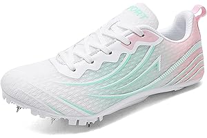 ZHENSI Chaussures À Pointes pour Femmes Baskets De Course pour Sprint Saut Athlétisme Athlétisme