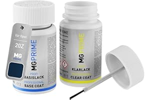 ‎MG PRIME MG PRIME Autolack Lackstift Set für Opel 20Z / 4DU GEK Royalblau/Atlantikblau Basislack Klarlack je 50ml