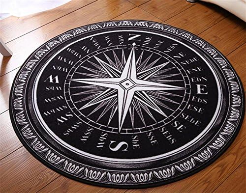 Carpet Mats Household Machine Weaving Can Be Hand-Washed Nylon Creative Carpet Coffee Table Computer Chair Stool Basket Basket Bedroom Living Room Study Round Carpet , 130 X 130Cm Round Blanket