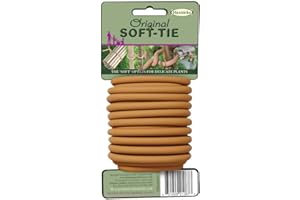 Haxnicks Woody Slim Soft Tie Garden Tie | Gentle Plant Support | Reusable Altrnative To Garden Twine | 8m Bown | Tie020101
