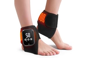 AIDODMOM 2025 New Masajeador Tobillo De Pies, Masajeador Inalámbrico 3 En 1, 3 Modos De Vibración Y 3 Niveles De Calor Para La Tendinitis De Aquiles Y La Fascitis Plantar, Relajación Y Comodidad (Negro/2)