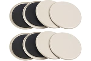 Liyic 8 Pack 7in. PREMIUM Reusable Furniture Movers for Carpet,Heavy Furniture Sliders Heavy Furniture Glider,Carpet Slider Furniture Mover,Furniture Moving Pads Furniture Moving Slider