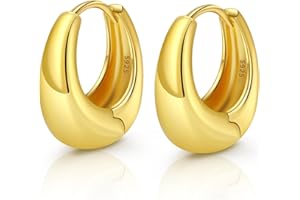 CHRITICE Orecchini Donna Cerchio Argento 925, Orecchini Donna Oro Oorecchini Cerchio Oro 18k Orecchini Uomo Cerchio Diamanti Orecchini Cuore Piccoli Earrings for Women Moda Gioielli Regali per Lei