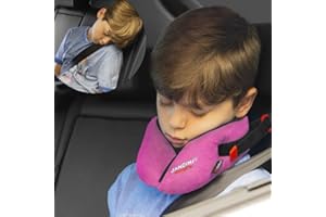 SANDINI SleepFix® Kids Outlast® – Kinder Schlafkissen/Nackenkissen mit Stützfunktion und Temperaturausgleich – Kindersitz-Zubehör für Auto/Fahrrad/Reise – Verhindert Abkippen des Kopfes im Schlaf