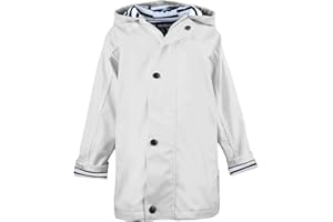 Breizh Ocean - Ciré Imperméable Enfant ELVEN, Intérieur Rayé Marinière avec Capuche - 1 an à 14 Ans