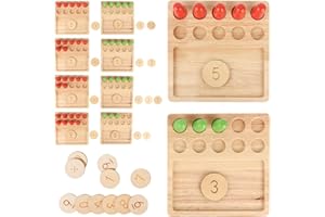 Fiotha Giochi in Legno Giocattoli, Matematica Montessori, Giocattoli per Il Conteggio, Giocattoli Montessori Giochi in Legno Addizione e Sottrazione Entro Il 20, Giochi Montessori 3 4 5 6 Anni