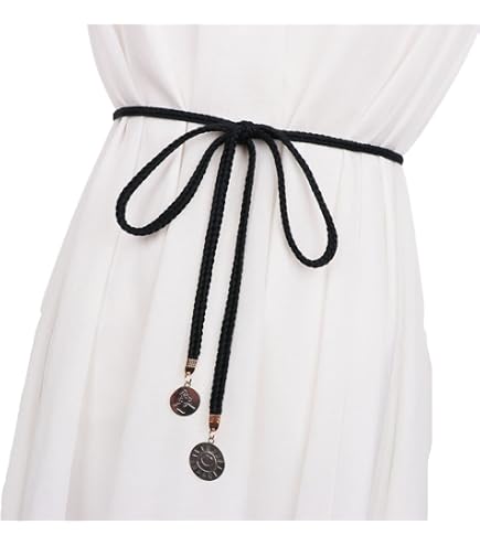 JinYu Women Tassel Braided Belt for Dress Bowknot Waist  display picture 1
