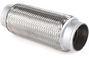 OREILET Tubo flessibile di giunzione, tubo flessibile di scarico universale per uso auto per sistema di marmitta di scarico(51MM*200MM)