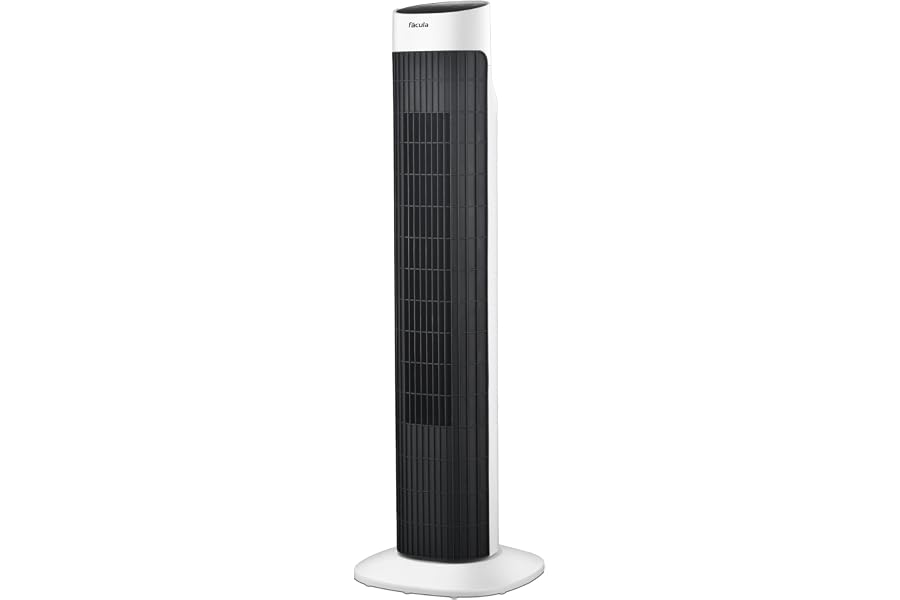 facula - Ventilador de Torre Digital Oscilante Rok 45w | 3 modos | 3 velocidades | Temporizador | Mando a distancia
