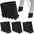 DOITOOL 4 Pcs Ladder Feet Covers,Non-Slip Steep Ladder Foot Pads Rubber Ladder Leg Covers,Step Ladder Feet Mats Replacement Ladder Accessories, F54L9M11Z11014LKRD1