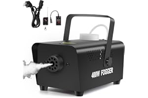 Littleboyny 400W Nebelmaschine, Smoke Machine,Mini Fog Rauchmaschine mit 2 kabelgebundenen und Funkfernbedienungen für DJ Disco Party,Halloween,Hochzeiten Weihnachten
