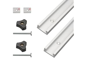 Duchunsheng 2Pcs Guide Lineari Scorrevoli Binario Guide Laterali 300 400 500 1000mm, Guida Scorrevole, Banco da Lavoro Guida Segas Circolare, Profilo Alluminio T-Track Push Block