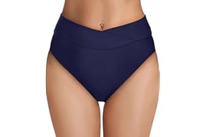 HZMM Swim Bottom for Women Plain High Waist Bikini Briefs High Cut Swim Bottom Full Coverage Swimsuit Bottom Sports Yoga Shorts Swimbottom Plus Size Swimwear for Women