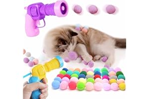 SALPPLEA Katzenspielzeugbälle, interaktive Katzenspielzeugbälle, Katzenspielzeugbälle mit Katzenspielzeugwerfer, Spielzeug für Haustiere, Katzen, Hunde