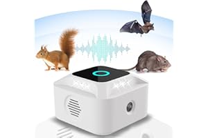 HONGXIAN Ahuyentador de Topos con Luz LED, Ahuyentador de Ratas, 3 Modos Ultrasonido contra Ratones, Repelente Ultrasónico de Plagas Enchufables Roedores, Ahuyentador Ratones Cucarachas