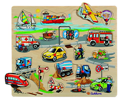 HEROS 100005454 - Eichhorn, Steckpuzzle, 40 x 35 cm, Sortiert