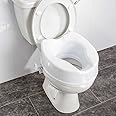 Tan45 Raised Toilet Seat for Senior Citizens | Commode Raiser, Standard Seat,White, Lightweight and Portable Westren Seat Lifter, Bathroom Seat 4 Inch