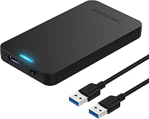 Sabrent USB 3.0 de SATA 2.5 Pouces. Boitier de Lecteur Externe de disques durs sans Outils {Optimal pour SSD, Support UASP SATA III} Noir (EC-UASP)