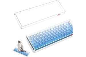 MAMBASNAKE Premium-Acryl-Tastaturabdeckung mit 87 Tasten, Staubschutz, wasserdicht, stoßfest, transparente Tastaturabdeckung für TKL PC mechanische Gaming-Tastatur, 31,9 x 10,2 x 2