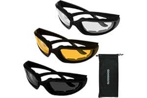 GUODSKHOO Cycling Glasses Mens Sports Sunglasses Windproof Protection Light Night Vision Glasses Stylish Outdoor Motorcycle Glasses for Men Woman