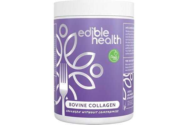 Edible Health Collagène Hydrolysé 400g, Types 1 & 3 Peptides avec 18 Acides Aminés pour Peau Cheveux Ongles Os Articulations, Paleo Keto Casher Halal