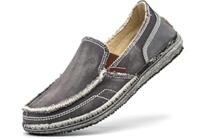 XINGHUANHUA Homme Chaussures en Toile Bateau Espadrilles Flâneurs Poids léger Appartement Doux Durable Fait Main Anti-dérapant Chaussures…