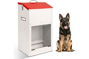 Svauoumu Automatyczny karmnik dla psów na świeżym powietrzu, pojemność 25 funtów, zjeżdżalnia grawitacyjna, dla dużych psów, podróżny