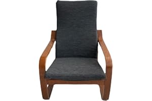 Dorian Home Fodera Cuscino Per Poltrona Poang In Maglia Tecnica Elasticizzata - Rivestimento Pratico Da Montare, Lavabile In Lavatrice, No Stiro (Cenere)