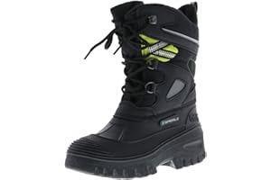 Spirale Dziecięce buty zimowe dla chłopców z podszewką śniegową, czarne/zielone