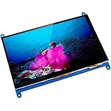 7 inch IPS Touch Screen Full-View Monitor for Raspberry Pi 4, 1024X600 HD Capacitive Gaming Display,Backlight Adjustable Rasp