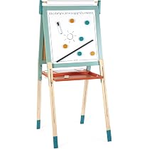 2 En 1 Tableau Enfants Double Face En Bois Avec Étagère De Rangement, Chevalet Créatif Hauteur