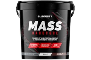 Superset Nutrition | Mass Hardcore (4,5kg) | Gainers | Gainer enrichi en whey + créatine - Chocolat