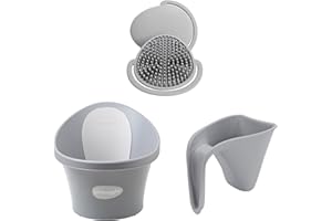 Shnuggle Newborn Baby Bath Starter Bundle | The Perfect Baby Bath Partnership | Baby Bath, Rinse Jug & Bath Brush