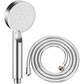 Mayaglory 5 Fonksiyonlu Ayarlanabilir Y&uuml;ksek Basın&ccedil;lı Masaj Etkili Duş Seti, Turbo Fan Lite Duş Seti Chrome