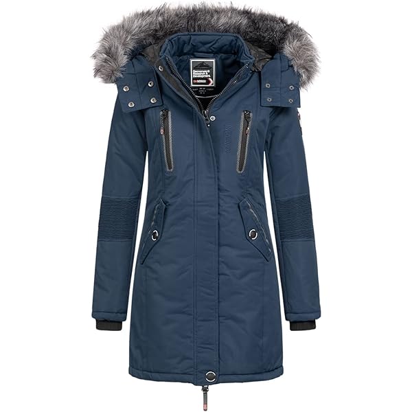 Parka Geographical Norway Giacca Invernale Geographical Norway Bettino - Parka Donna Impermeabile Con Cappuccio Blu Navy Parka Geographical Norway Bettino Blu Navy Xl - Foto 5