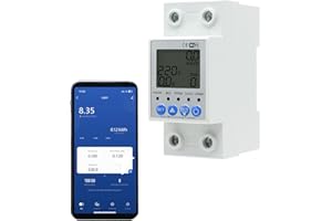 JOYELEC Wifi intelligente Contatore Energia Elettrica,Misuratore di Consumo 63A 220V,monitoraggio in tempo reale，Funzione di interruttore temporale，Protezione da sovratensione e sottotensione