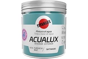 Titanlux Acualux pintura acrílica multiadherente Satinado Azul Turquesa 75 ml
