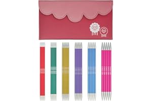 Ensemble d'aiguilles à tricoter double pointe KnitPro Zing - (20 cm) - Lot de 6