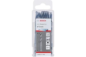 Bosch Professional 10pc PointTeQ Hex Drill Bit (for Metal, Ø: 5.0 mm, Total Length: 91 mm, ¼’’ Hex Shank, Accessory for Impact Drivers and Drill Drivers)