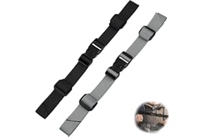 EDKSEGJCSOUS 2 Pcs Backpack Chest Straps, Backpack Adjustable Chest Strap for School Bags Sternum Straps For Backpacks Straps, Non-Slip Quick Release Backpack Sternum Strap for Outside Travel (Black, Gray)